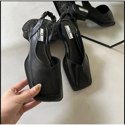 MARY JANES Leather Slip-On Flats