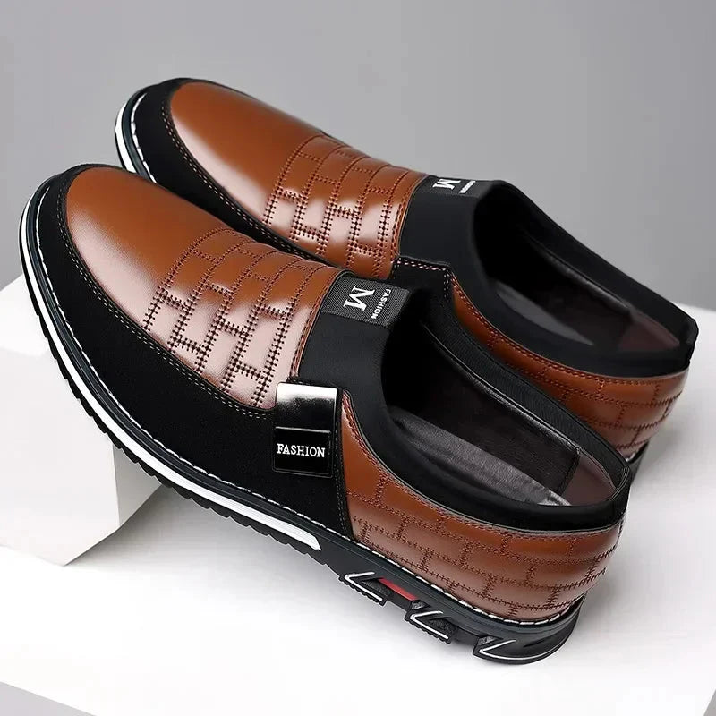 UrbanElegance Men's Casual Leather Sneakers & Loafers